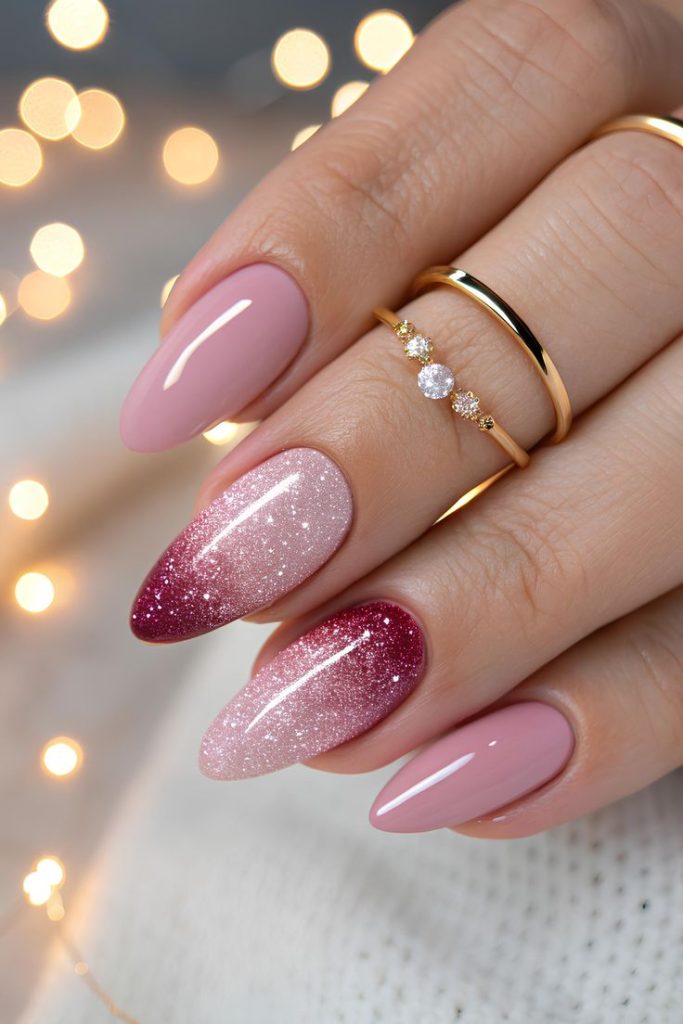 طراحی لاک ناخن صورتی