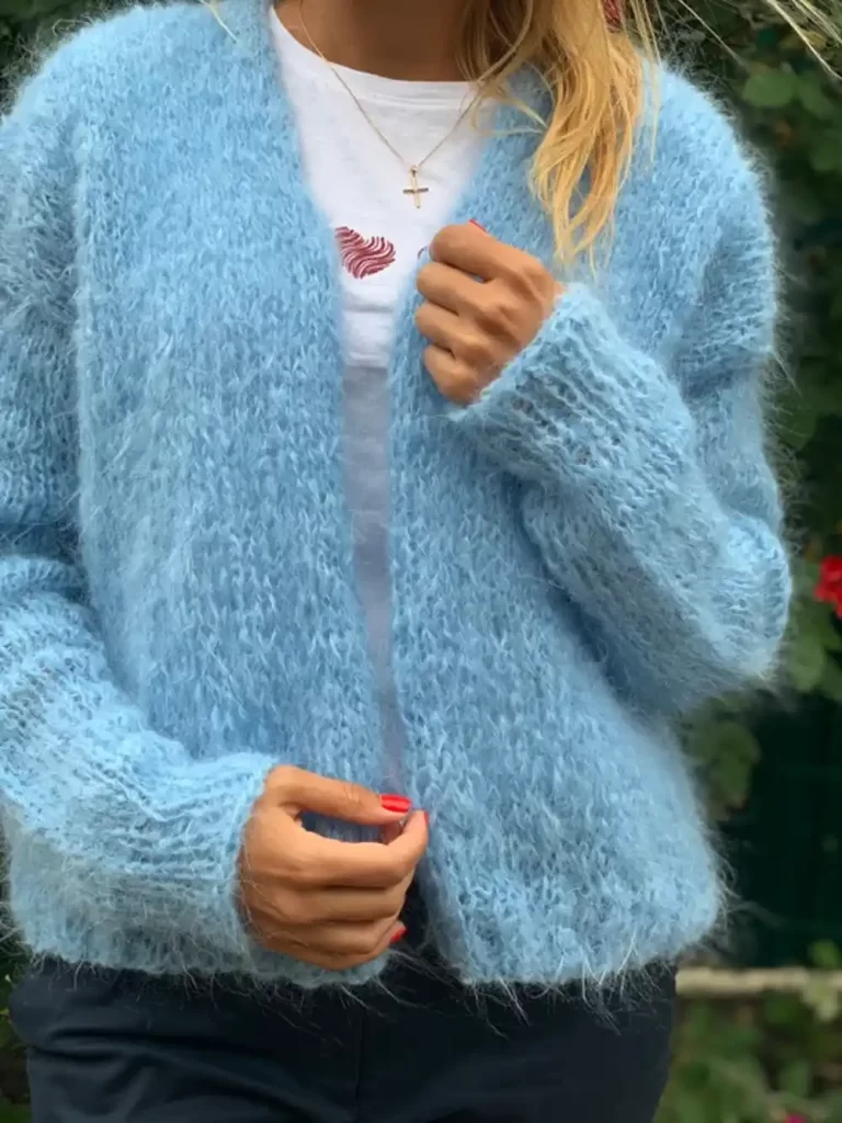 کاردیگان موهر زنانه ابی روشن