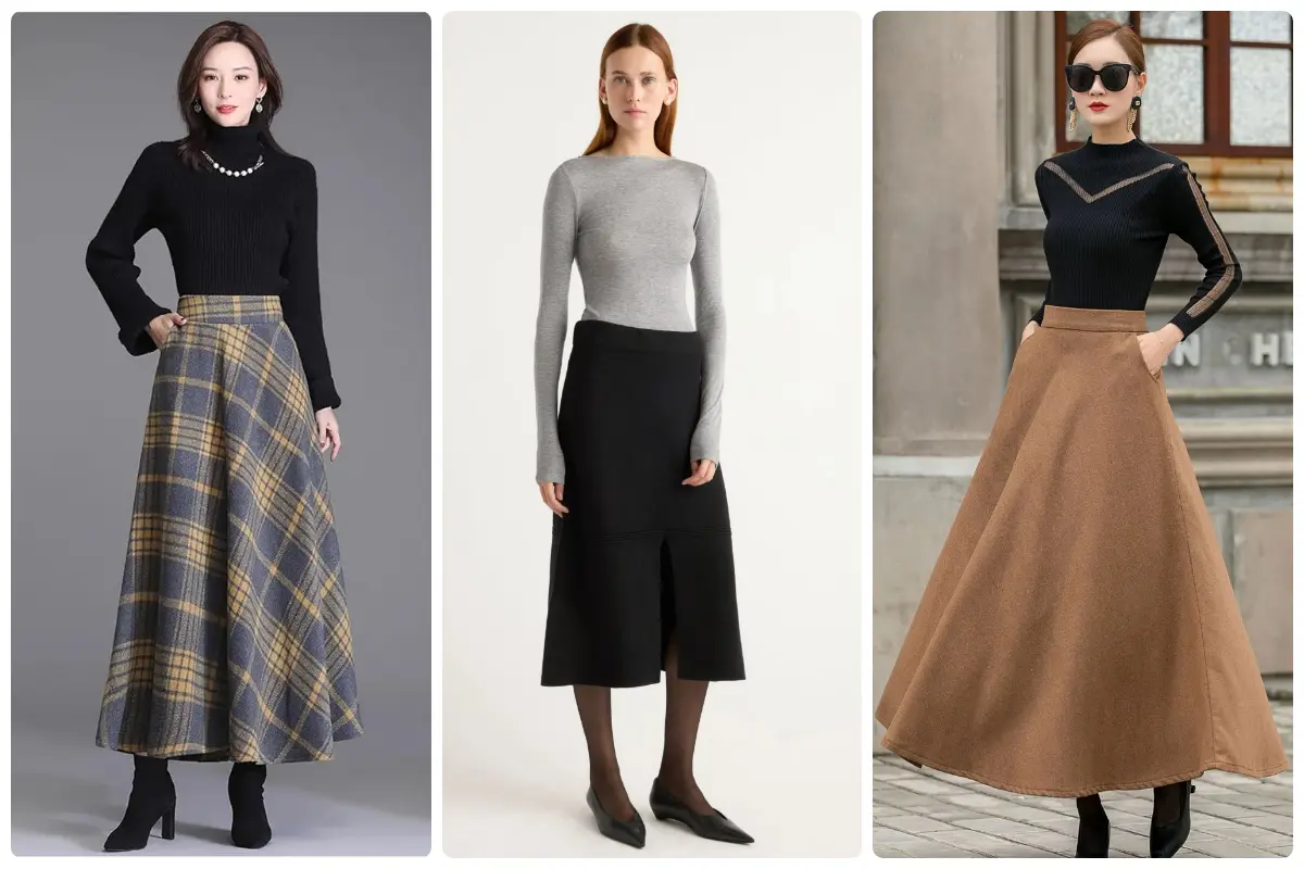 دامن پشمی شیک و خاص؛ انتخابی گرم و جذاب برای روزهای سرد پاییزی که استایل‌تو خاص می‌کنه!