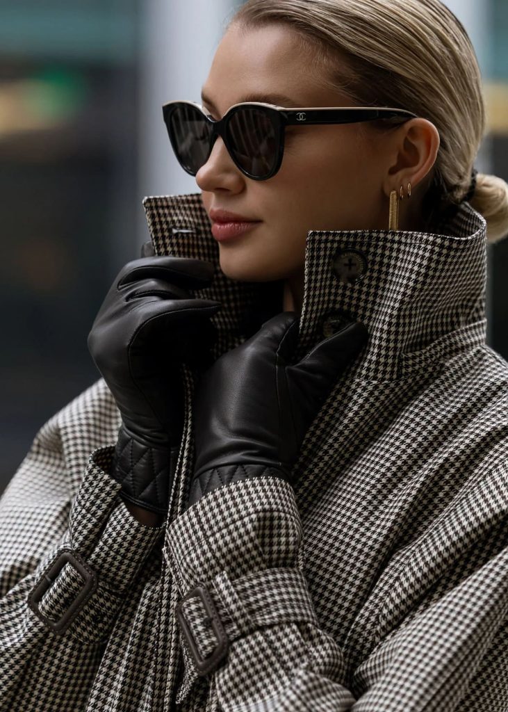 دستکش چرمی سیاه