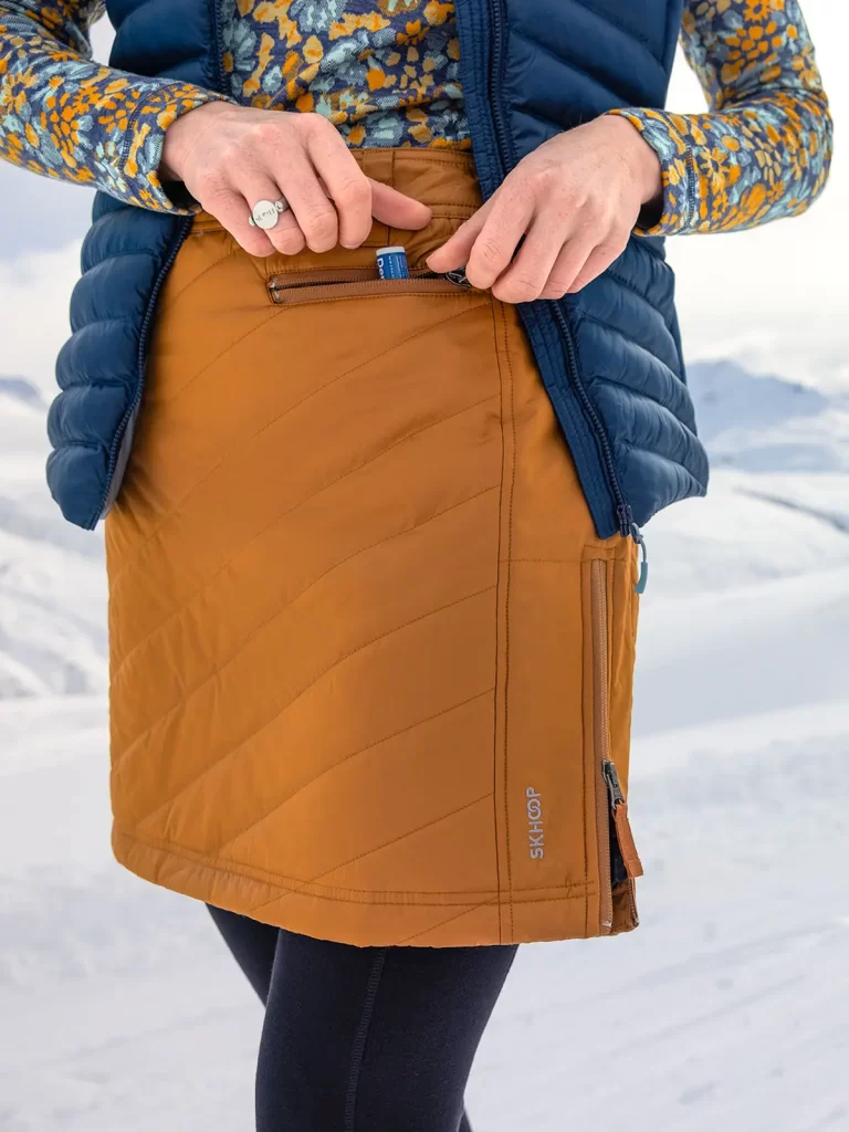 دامن کاپشنی کوتاه قهوه ای