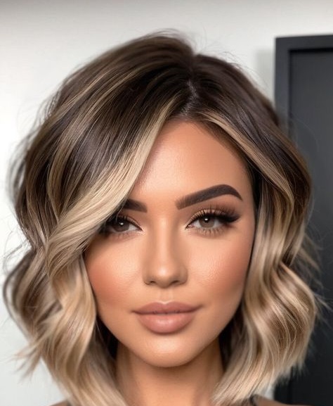 هایلایت موی کوتاه بلوند