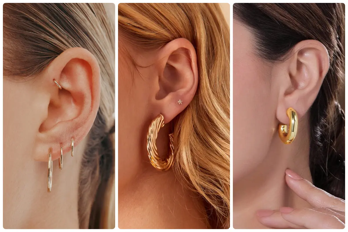 گوشواره هوپ طلایی؛ اکسسوری ساده اما فوق‌العاده لوکس که هیچ‌وقت از مد نمی‌افته!