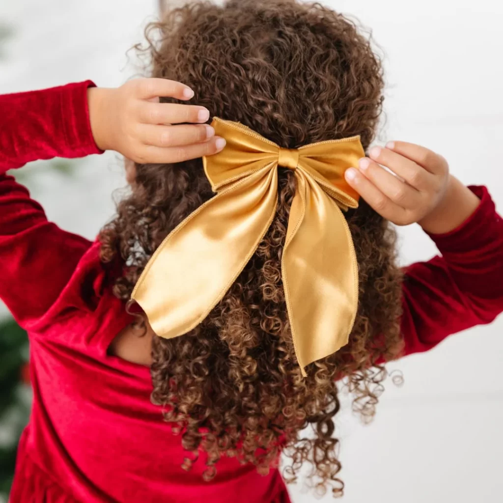 پاپیون مو ساتن زرد