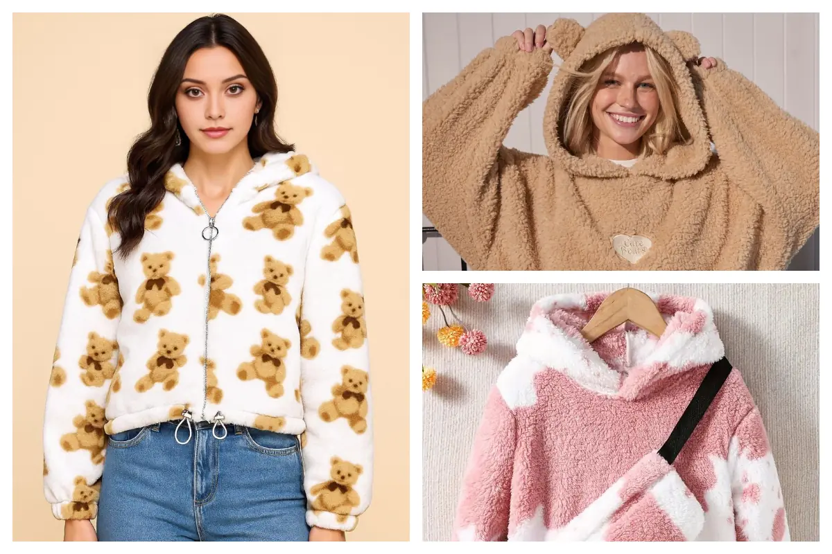 هودی تدی طرحدار؛ با طرح‌های قلب و ستاره، دیگه کیوت‌ترین موجود کره زمین شدی!