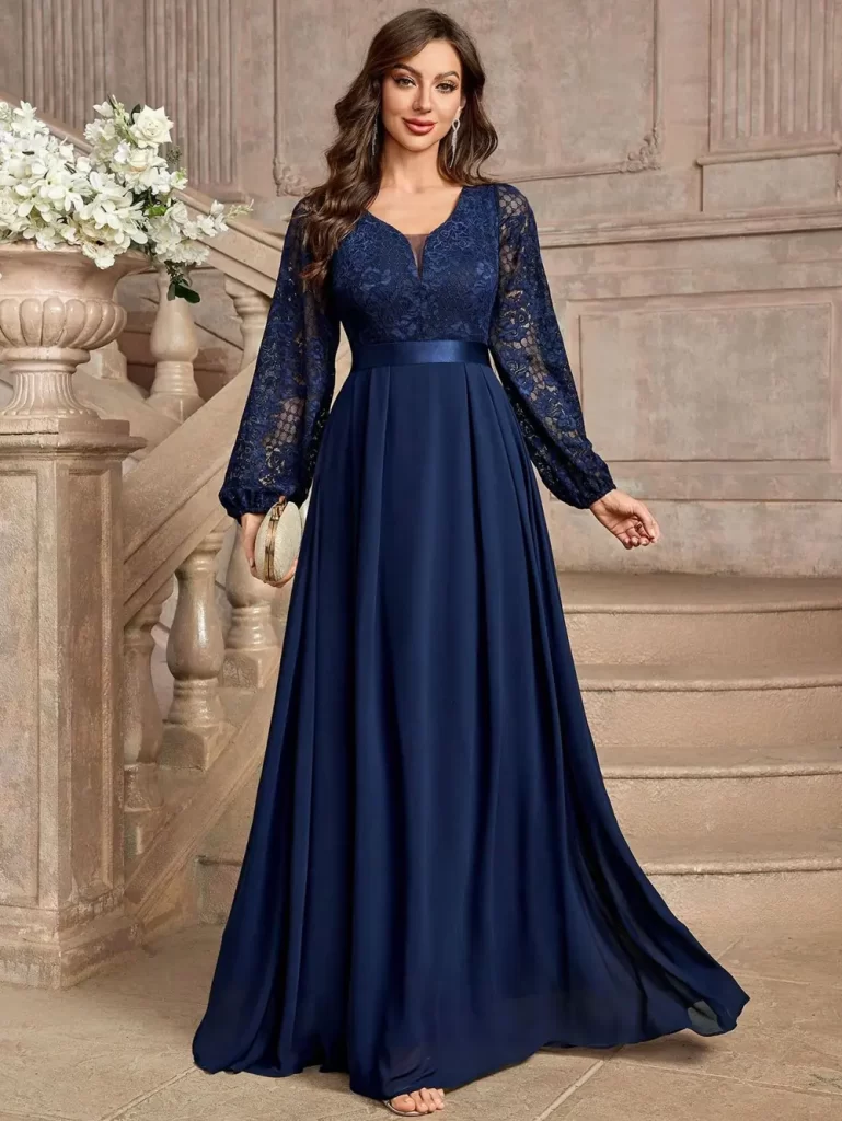 پیراهن مجلسی حریر ابی