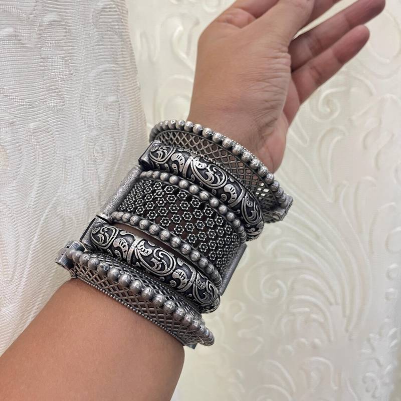 النگوی هندی نقره ای