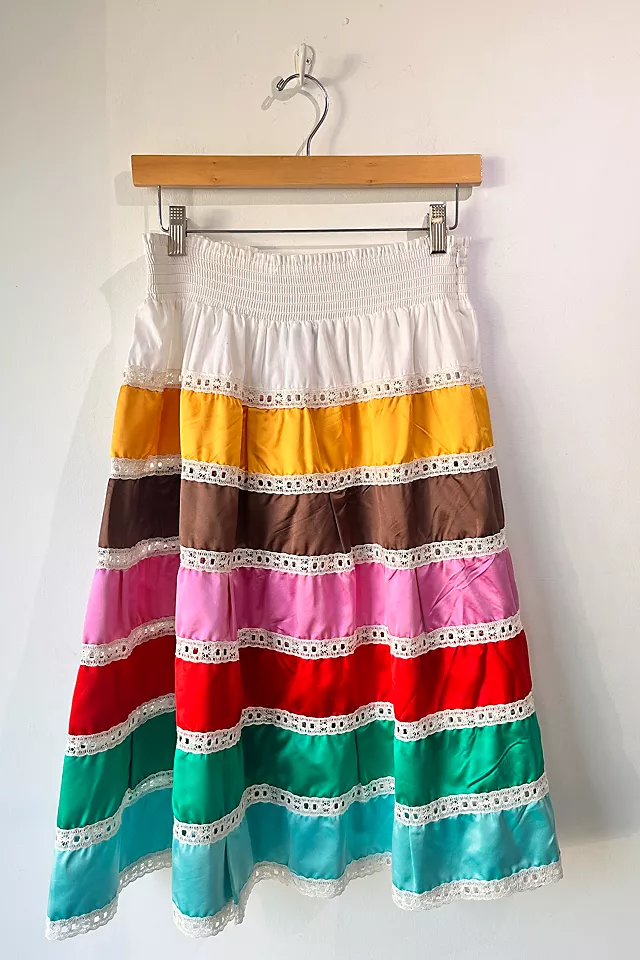 دامن ماکسی رنگین کمانی