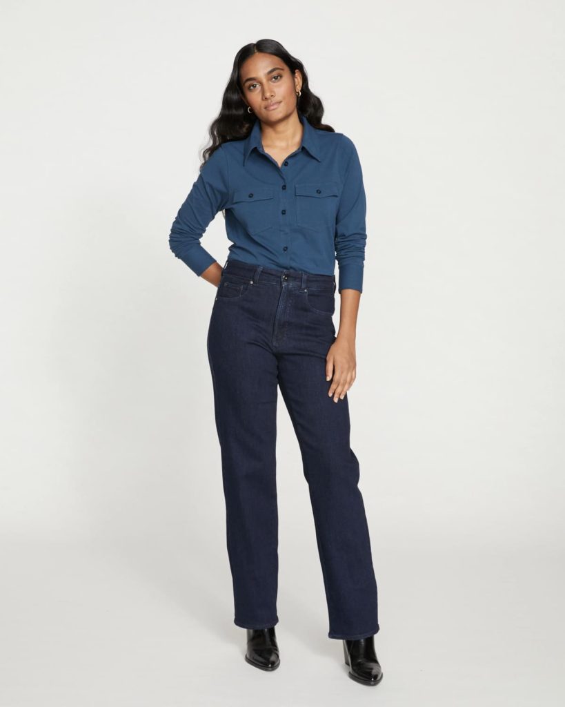 شلوار جین ابی تیره 