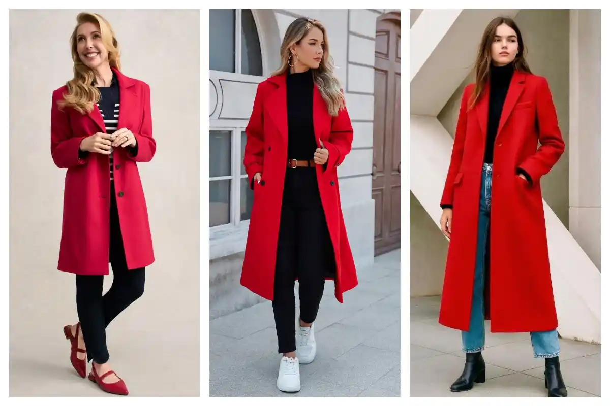 استایل پاییزی با کت قرمز؛ ترکیب گرم و پرانرژی که فوقالعاده جذابه!