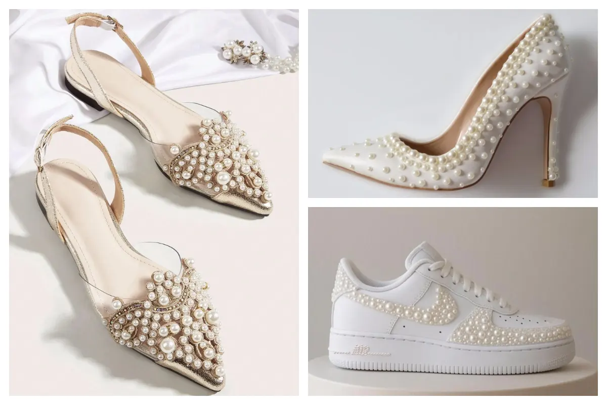 کفش مروارید دوزی؛ خاص، ظریف و فوقالعاده مناسب استایلهای مهمونی!