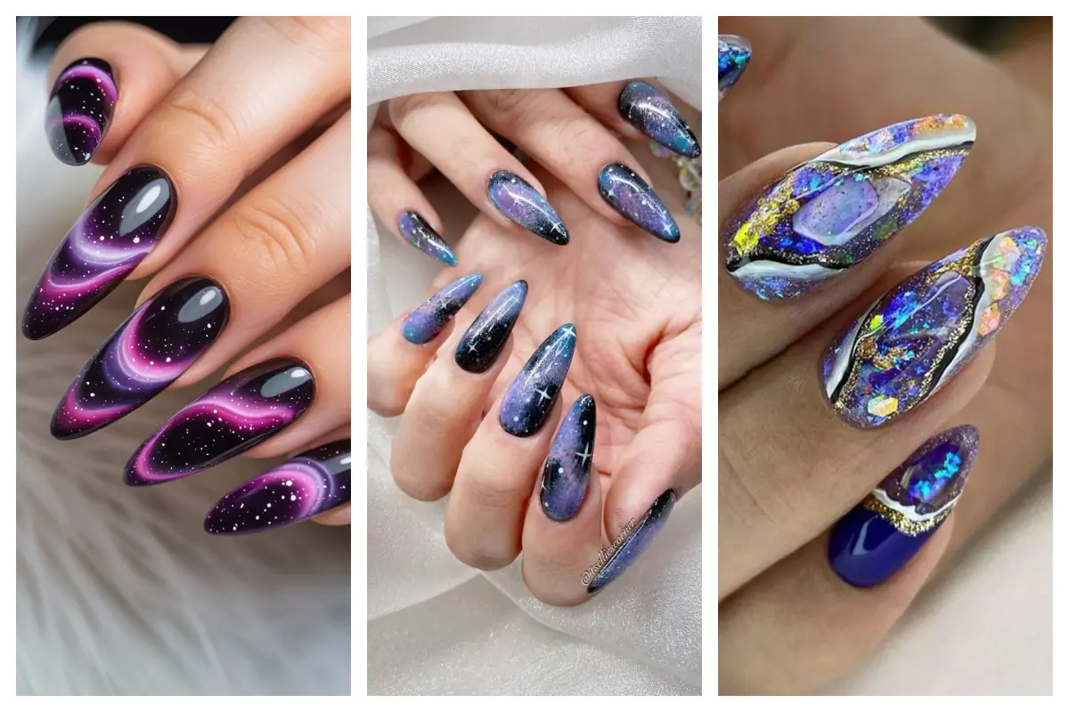 دیزاین ناخن کهکشانی؛ وقتی میخوای آسمونِ پرستاره رو روی ناخنهات داشته باشی!