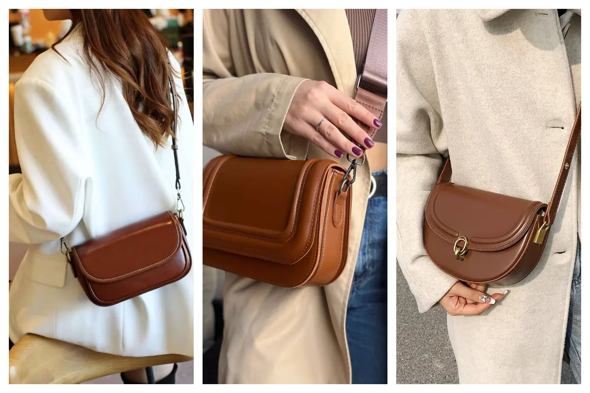 کیف دوشی قهوه‌ای؛ اینقدر شیکه که همه فکر می‌کنن از پاریس خریدیش!