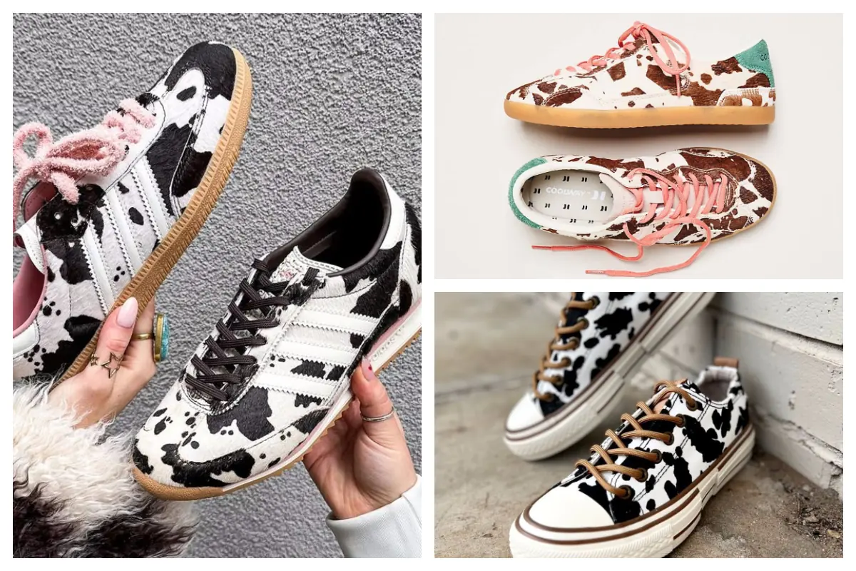 کتونی با پترن گاوی؛ مشکی‌سفید کلاسیک یا قهوه‌ای؟ هر دو می‌تَرکونن!