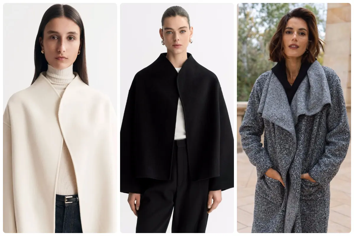 کت بافتی یقهدراپه زنانه