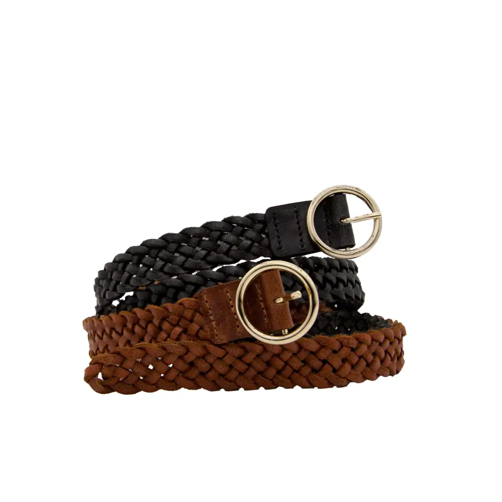 2 کمربند چرم حصیری