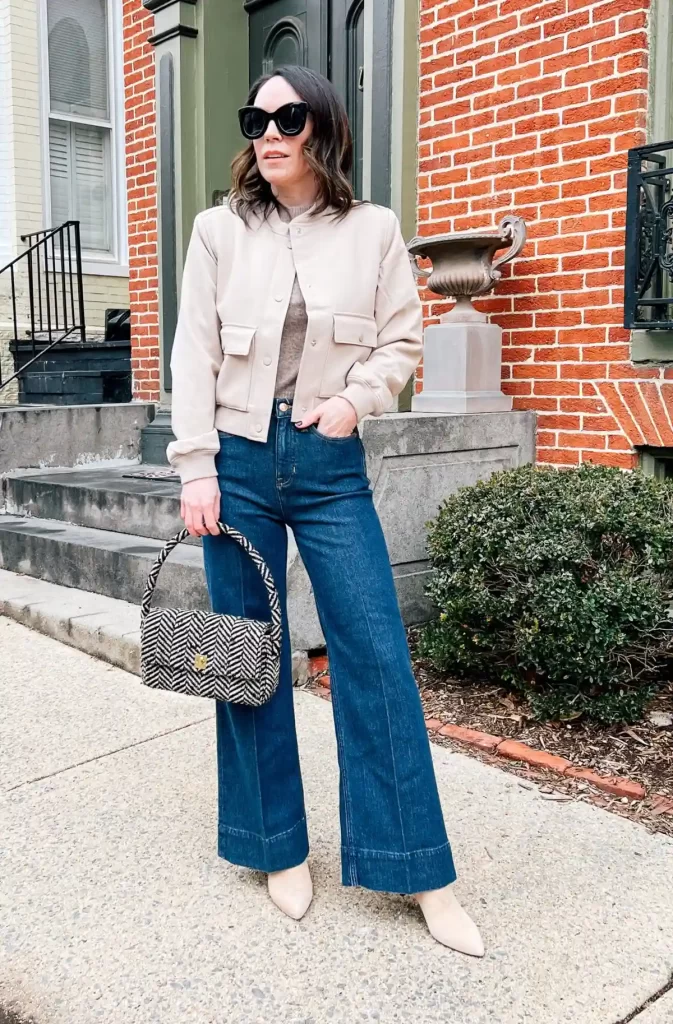 شلوار جین گشاد ابی تیره