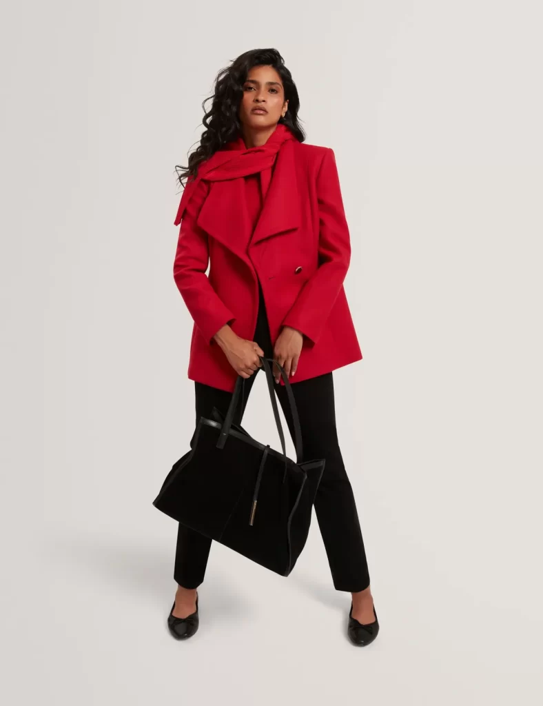 کت فوتر ساختارمند زنانه قرمز