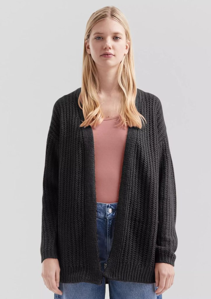 کت گشاد بافت سیاه