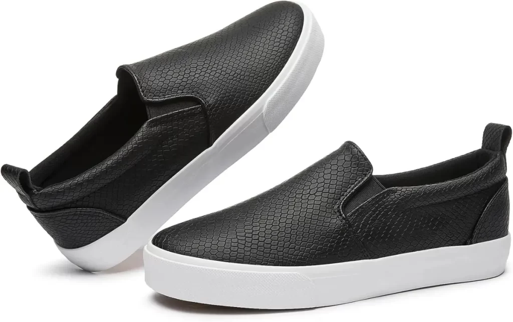 کفش چرم بدون بند زنانه سیاه