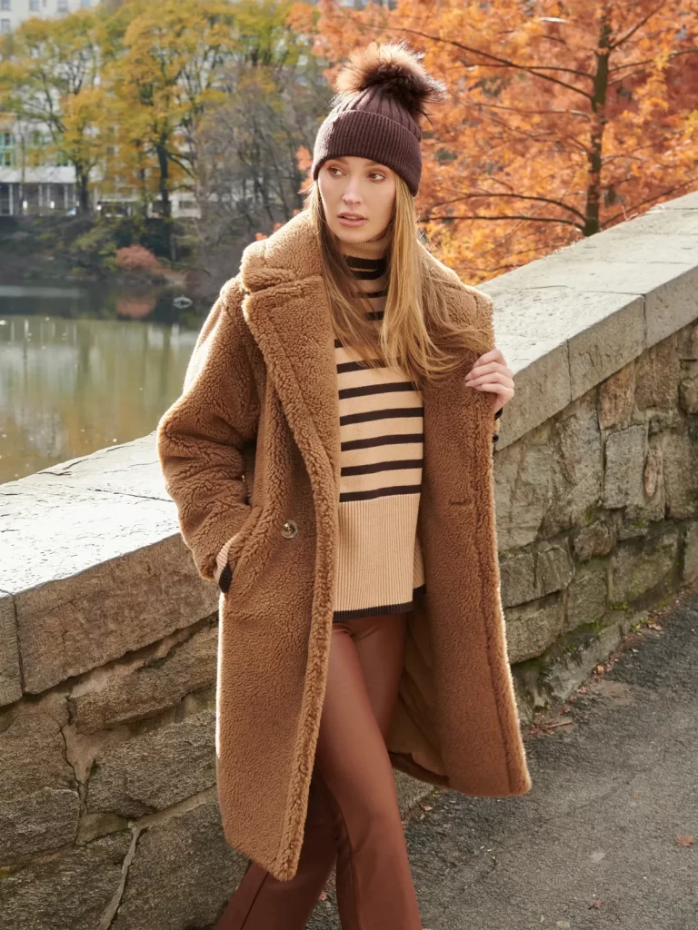 کت فِر فازی زنانه قهوه ای