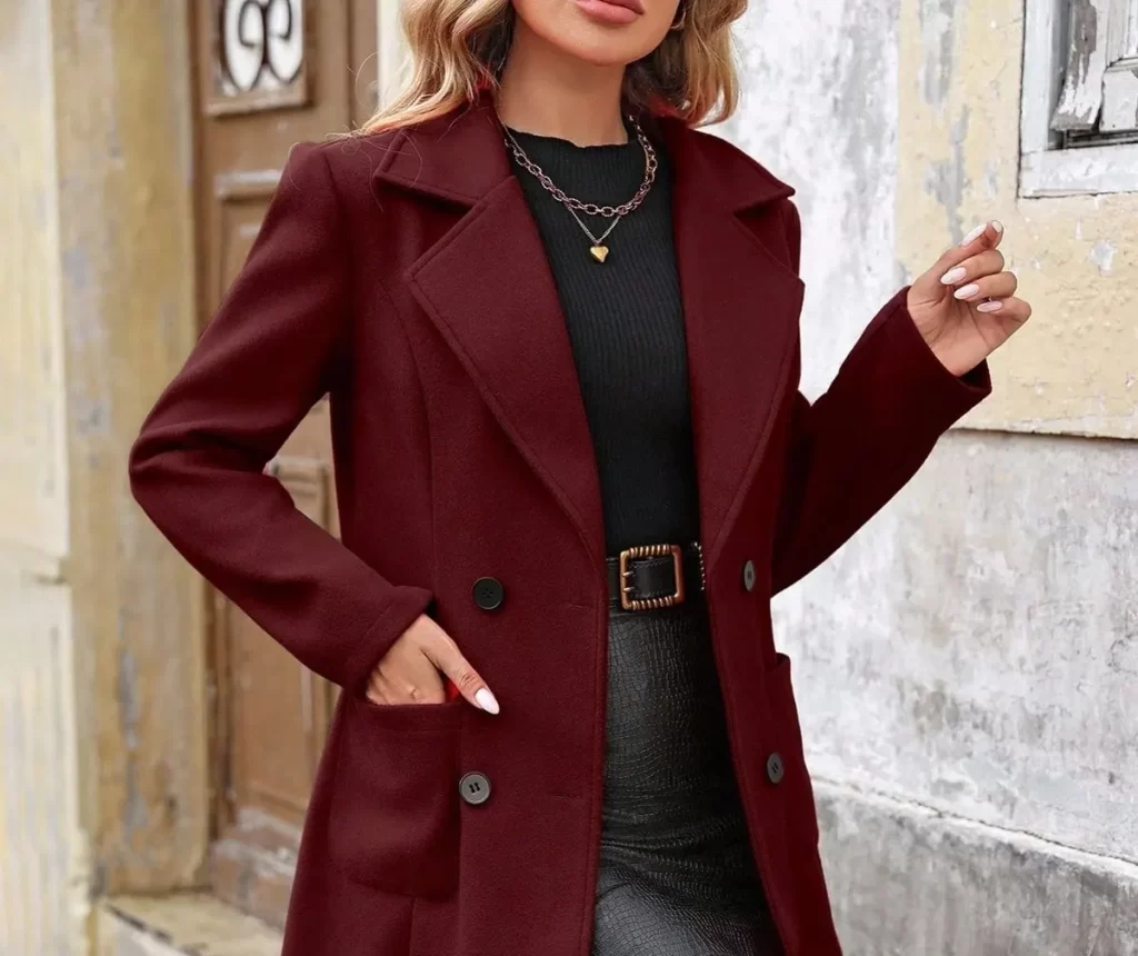 استایل پاییزی با کت چری کوتاه