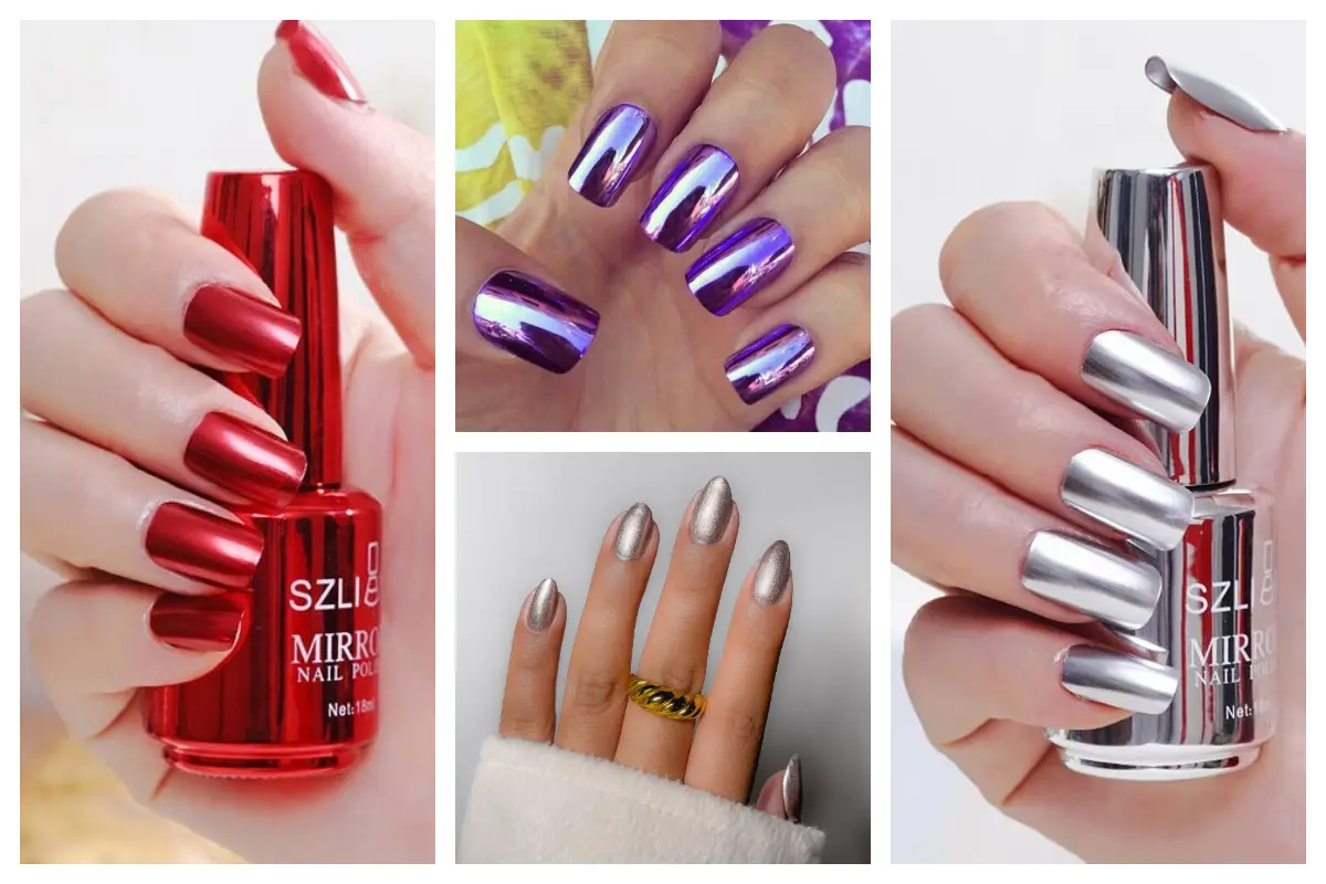 لاک ناخن متالیک؛ رنگی که با نور بازی می‌کنه و از هر زاویه‌ای نگاه‌هارو خیره می‌کنه!