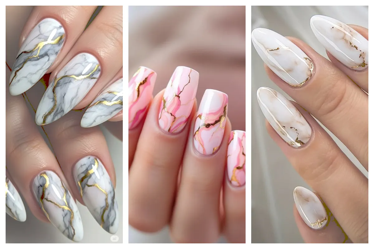 دیزاین ناخن مرمر؛ رنگ و طرحی که با هر استایلی هماهنگه و جذاب دیده میشه!