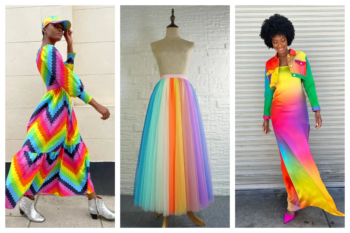 دامن ماکسی رنگین کمانی؛ همون مدل شاد و پرانرژی که استایلتو رنگی‌رنگی می‌کنه!