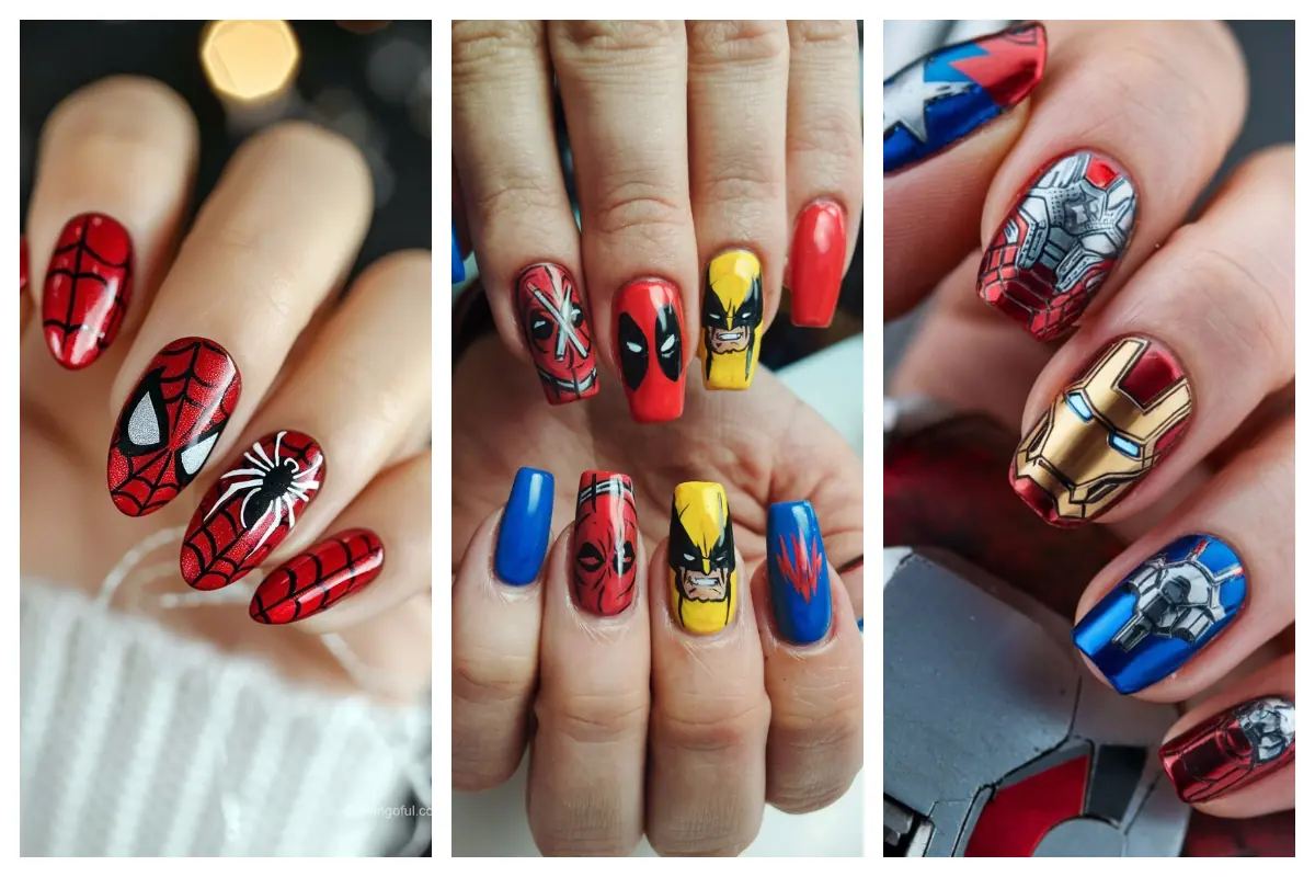 طراحی ناخن مارول؛ وقتی می‌خوای ناخنات یه داستان جذاب تعریف کنن!