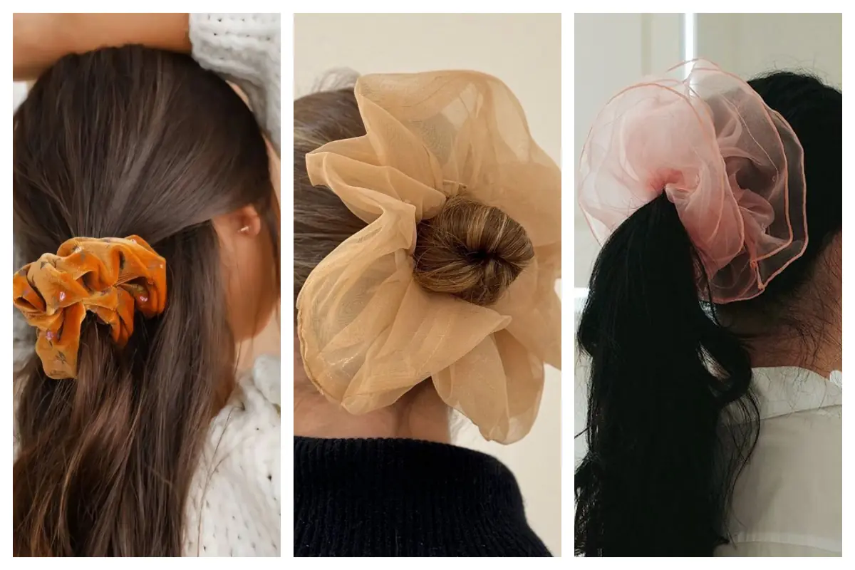 کش مو اسکرانچی حریر زنانه؛ حجمدار و شیک، موهای کمپشت رو پرپشت نشون میده!