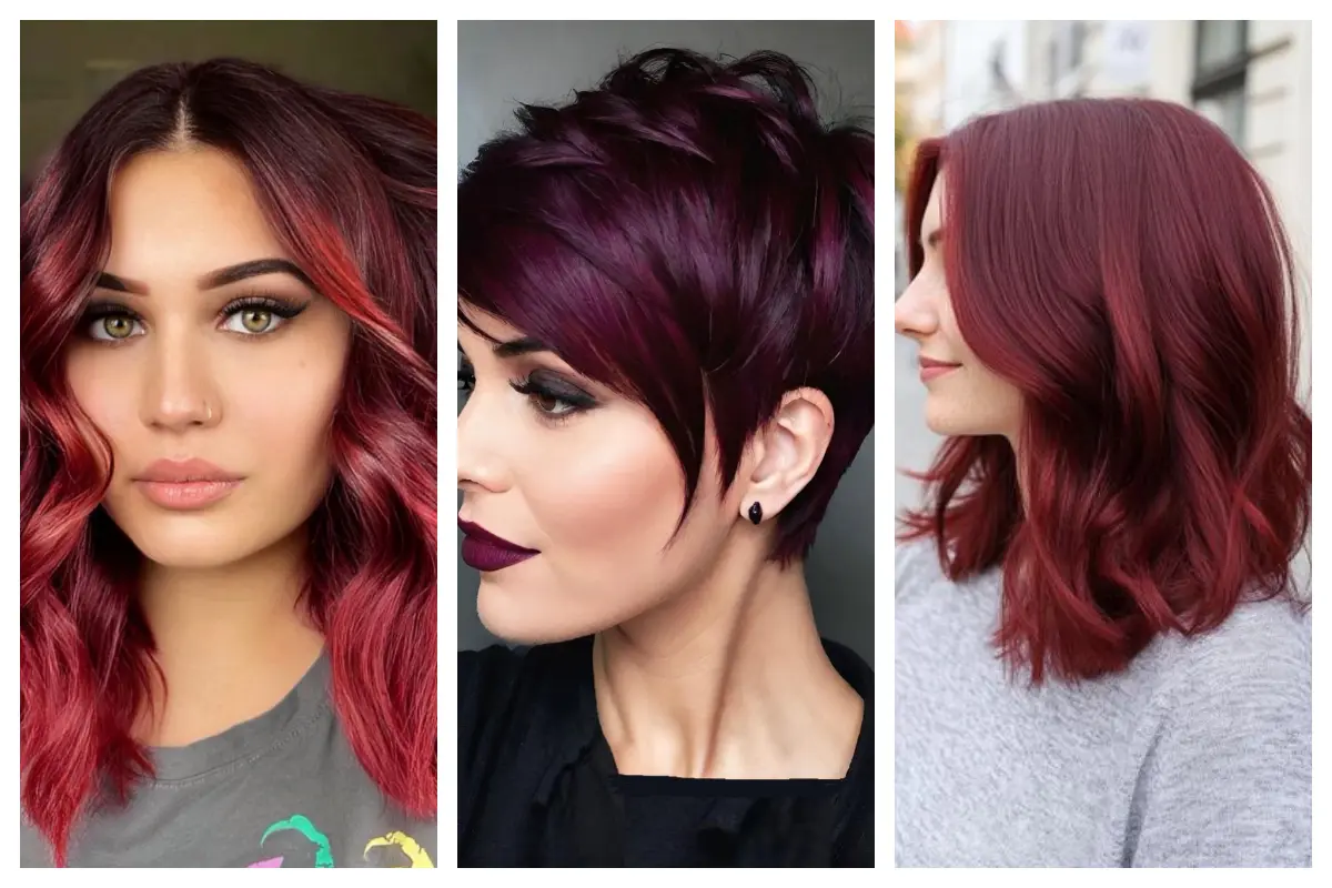 انواع مدل مو با رنگ شرابی؛ از کوتاه تا بلند، هر مدلی که انتخاب کنی جذابه!