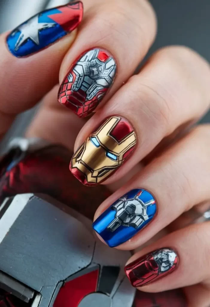 طراحی ناخن مارول