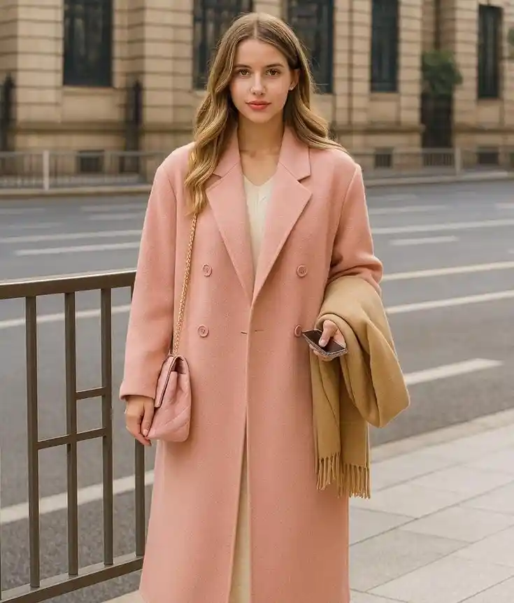 مانتو استایل کره‌ای صورتی