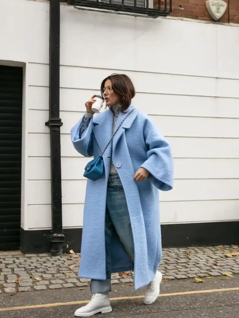 مانتو استایل کره‌ای ابی