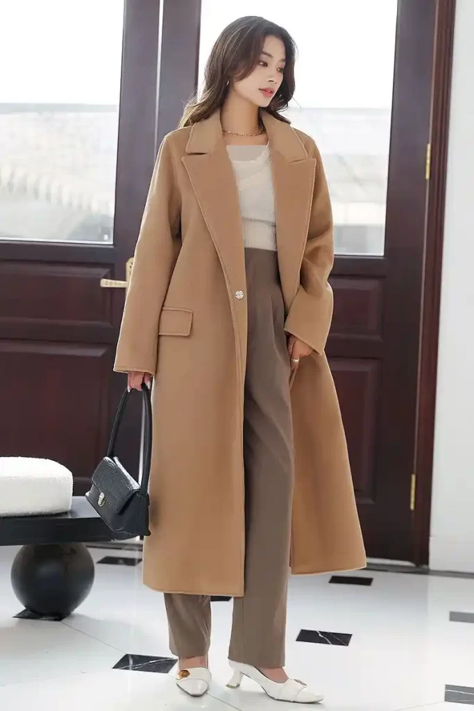 مانتو استایل کره‌ای قهوه ای