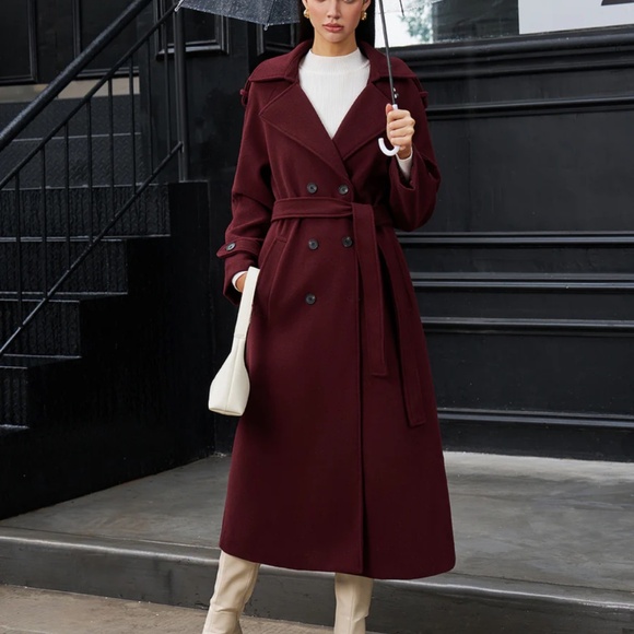 استایل پاییزی با کت چری بلند