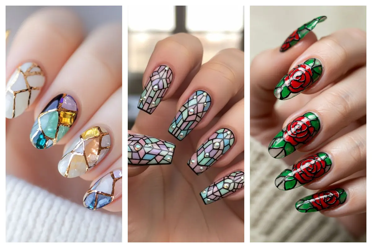 دیزاین ناخن طرح ویترای؛ مدلی که خیلی شیکه ولی اجرای درستش هنر می‌خواد!