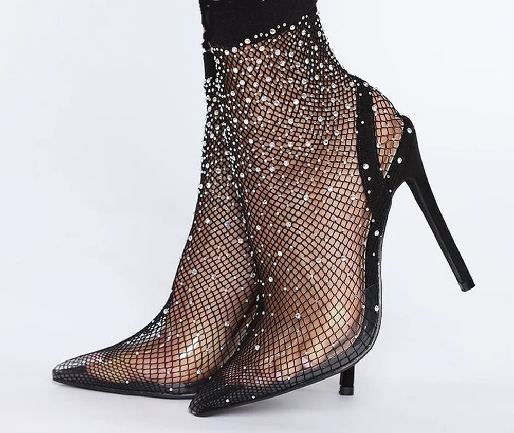 نیم‌بوت نگین‌دار زنانه