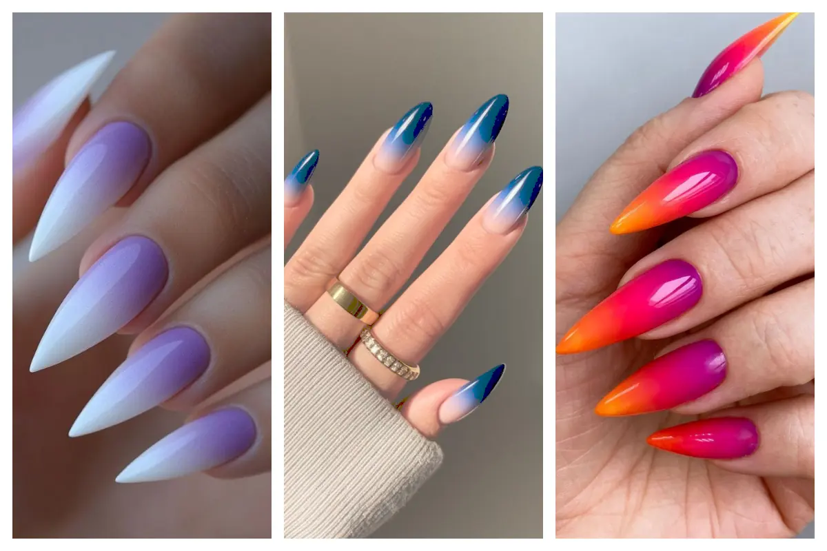 طراحی آمبره ناخن؛ اینقدر نرم و محوه که همه فکر می‌کنن فتوشاپ کردی!