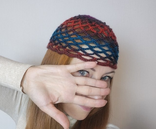 کلاه قلاب بافی چندرنگ