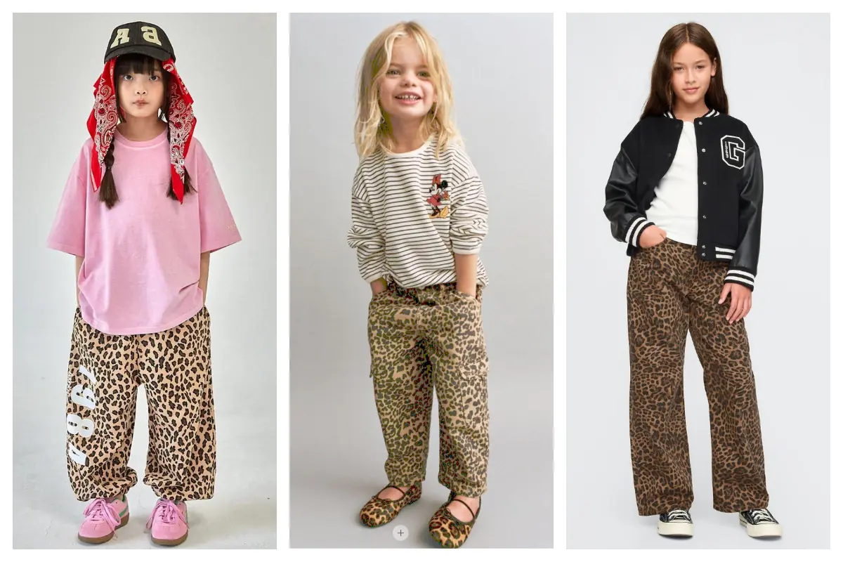 استایل بچگانه با شلوار پلنگی؛ ترکیبی که هم بامزه‌ست هم ترند!