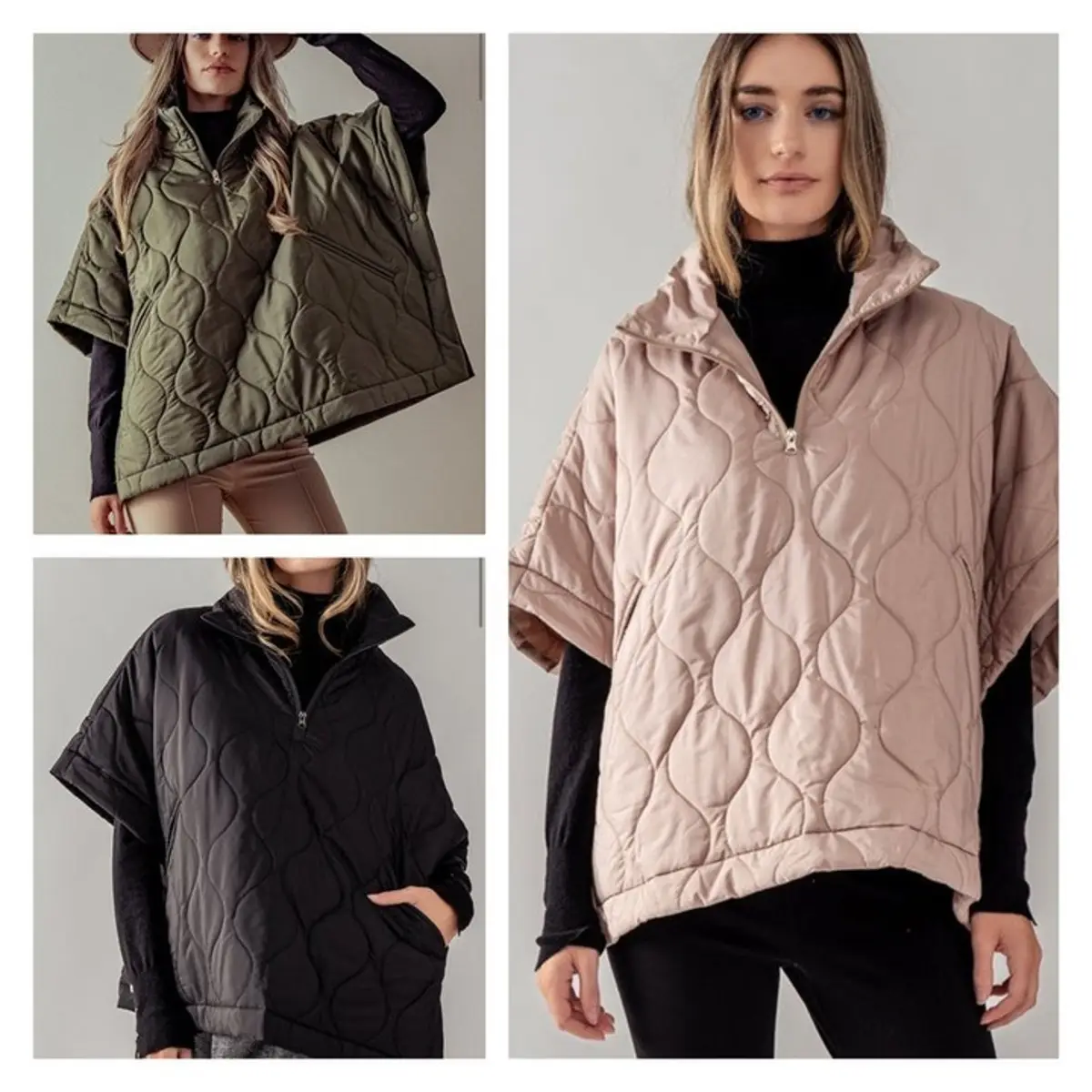 پانچو پفی زنانه