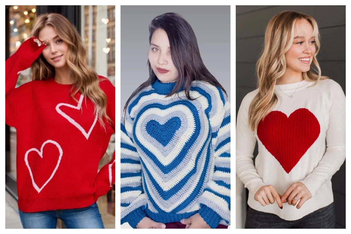 پلیور بافت قلبی زنانه؛ ترند بامزهای که هم برای استایل روزمره عالیه هم برای عکسهای پاییزی!