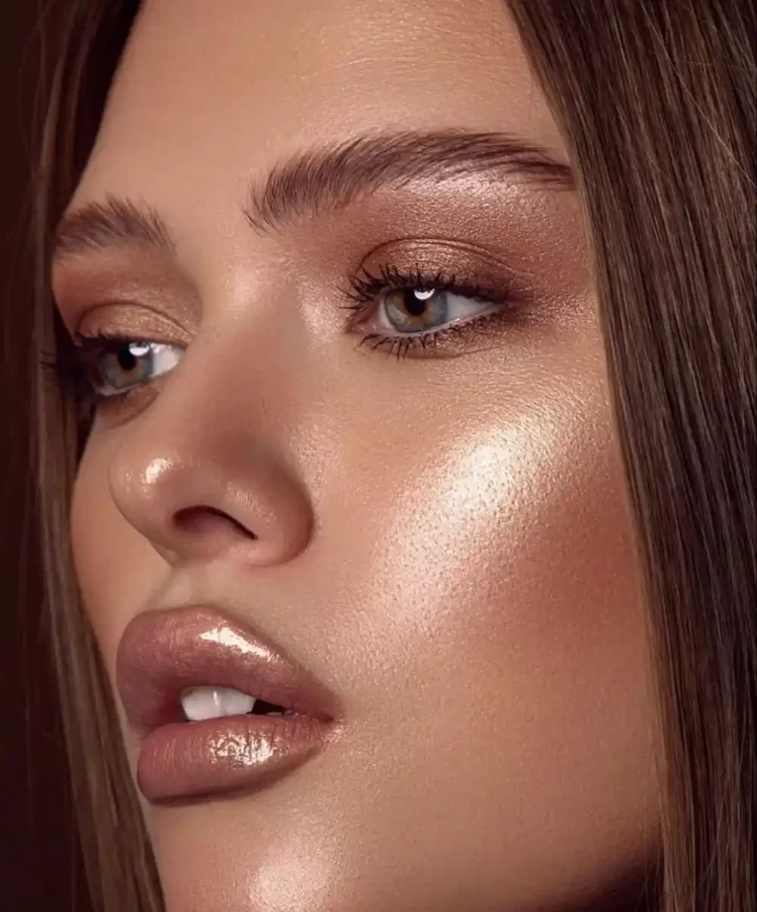 آرایش براق پوست