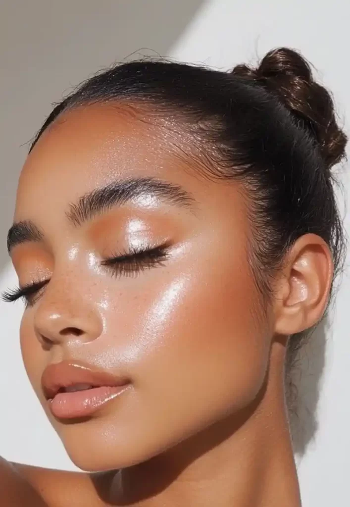 آرایش براق پوست