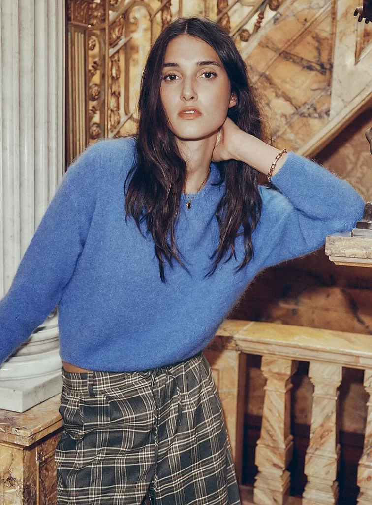 پلیور موهر خزدار زنانه ابی