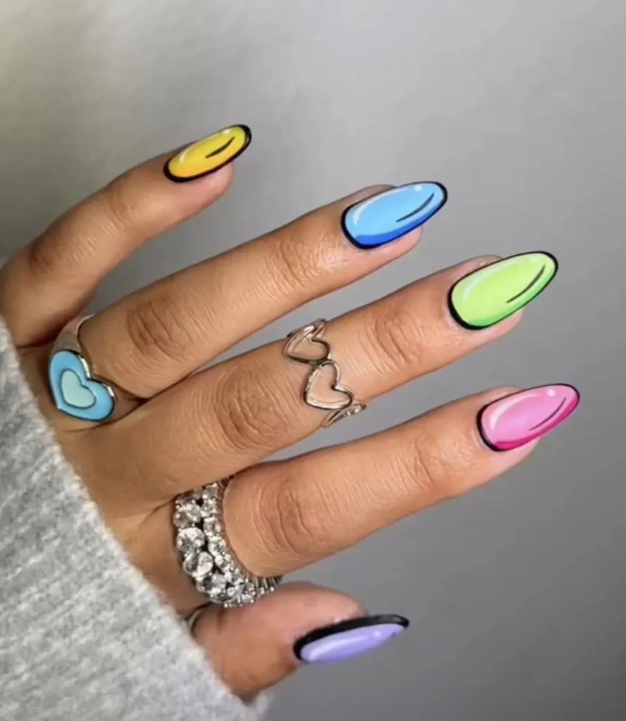 طرح‌های رنگارنگ ناخن