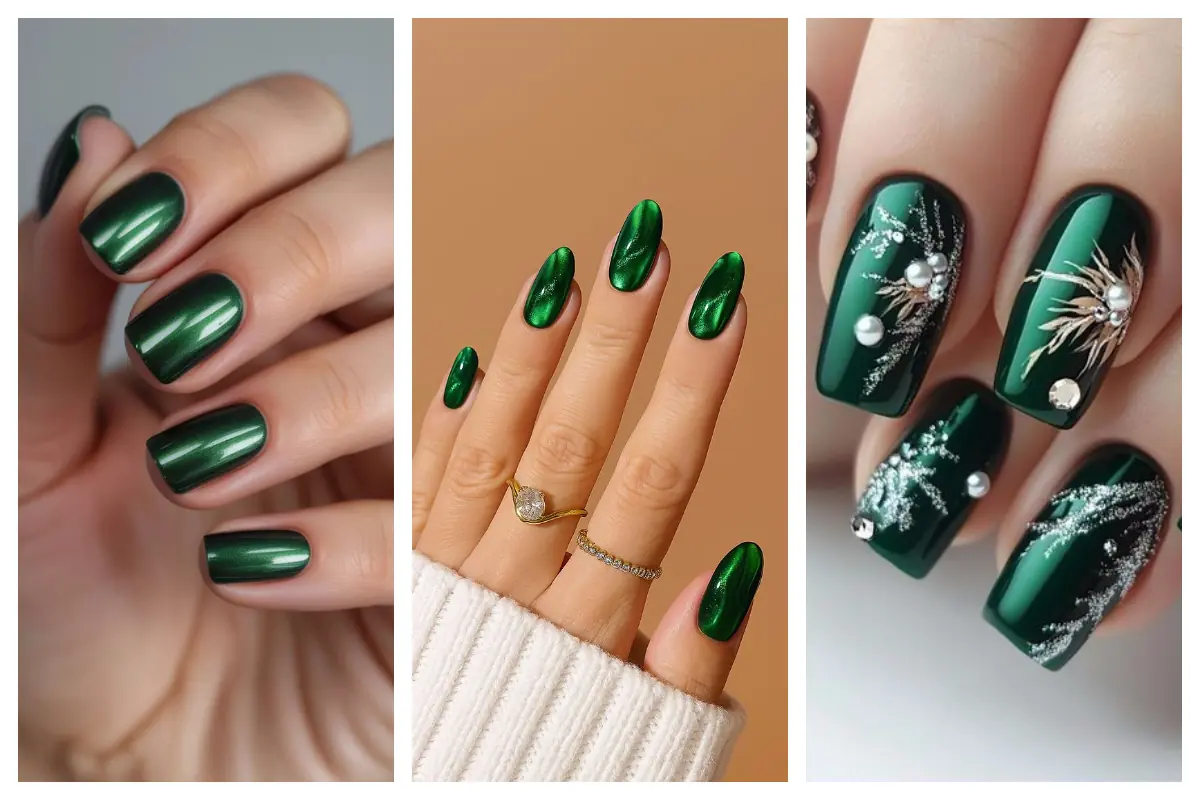 لاک ناخن سبز زمردی؛ یه رنگ لاک خفن که جزو شیک‌ترین رنگ‌های پاییزه!