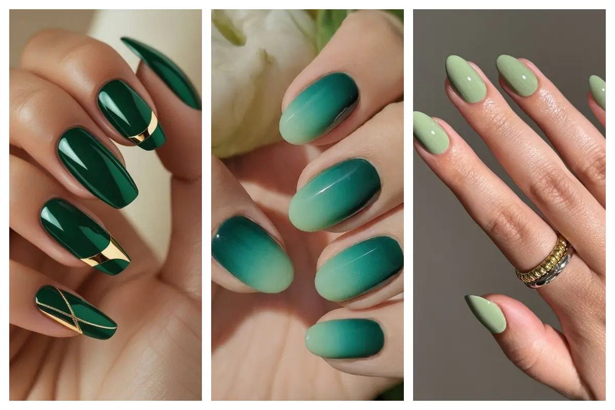ناخن سبز ساده؛ مدل ملایم و آرامش‌بخشی که همیشه پر از انرژی‌های مثبت می‌مونه!